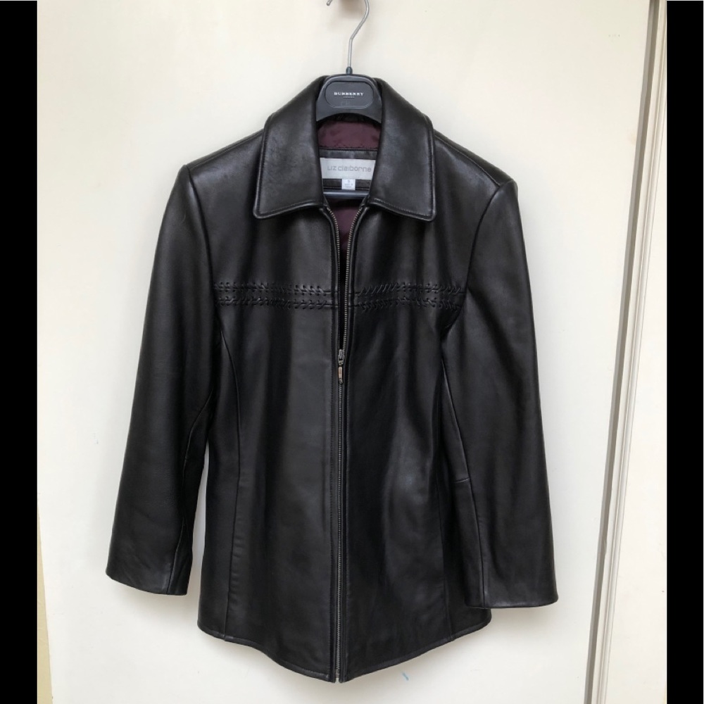 SO Soft Leather Liz Claiborne Jacket, S